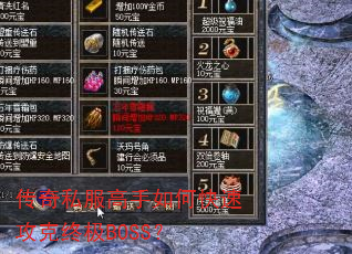 ����˽��������ο��ٹ����ռ�BOSS��