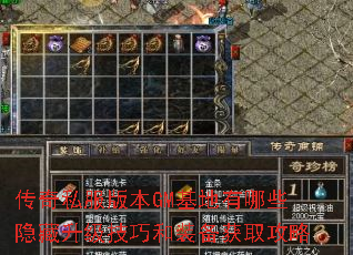 ����˽���汾GM��������Щ�����������ɺ�װ����ȡ����