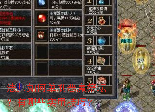 ��ʦ��ε�ˢ��ħ��̳������Щʵ�ü��ɣ�