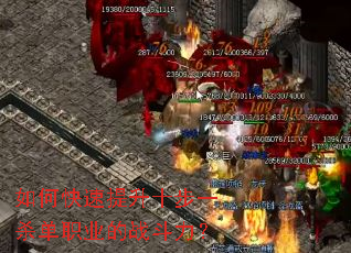 如何快速提升十步一杀单职业的战斗力? 如何快速提升十步一杀单职业的战斗力?