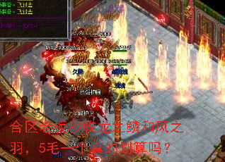 合区老板秒收龙之鳞和风之羽,5毛一个真的划算吗? 合区老板秒收龙之鳞和风之羽,5毛一个真的划算吗?